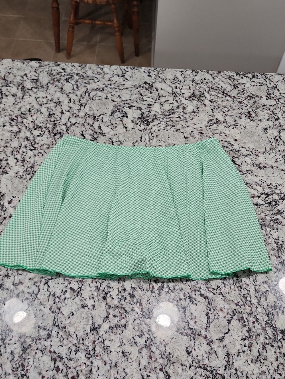 Wild Fable Womens XXL White/Green Gingham Mini Skort W/ Undershorts.